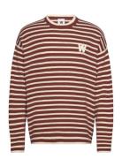 WOOD WOOD Wwtya Striped Over D Jumper Brun