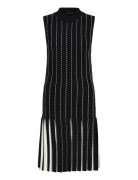 French Connection Mari Slvlss Pleated Dress Svart
