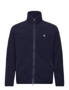 WOOD WOOD Jay Patch Zip Fleece Marinblå