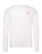 WOOD WOOD Mel Tirewall Ls T-Shirt Gots Vit