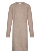 Vero Moda Girl Vmdoffy Ls O-Neck Dress Ga Girl Noos Beige