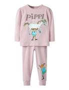 Name It Nmfsoleim Pippi Ls Nightset Sky Rosa