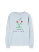 THE ANIMALS OBSERVATORY Flowers Blue Dof Lonf Sleeve T-Shirt Blå