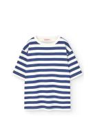 THE ANIMALS OBSERVATORY Stripes Navy Collie T-Shirt Blå