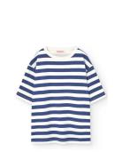 THE ANIMALS OBSERVATORY Stripes Navy Collie T-Shirt Marinblå