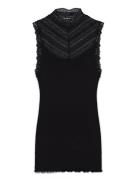 Rosemunde Rwbenita Silk Sl Turtleneck Lace To Svart