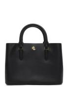 Lauren Ralph Lauren Leather Small Marcy Satchel Svart