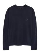 Tommy Hilfiger Pima Org Ctn Cashmere Crew Neck Marinblå