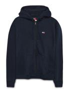 Tommy Jeans Tjm Reg S Flag Zip Fleece Thru Marinblå