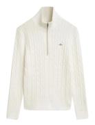 GANT Stretch Cotton Cable Half-Zip Vit