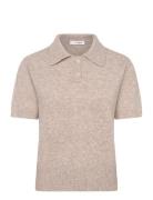 A-View Rena Polo Knit Blouse Beige