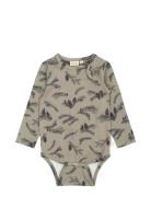 Petit Piao Body L/S Printed Khaki Green