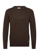 Lindbergh Lambswool O-Neck Knit Brun