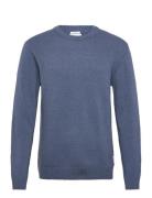 Lindbergh Lambswool O-Neck Knit Blå