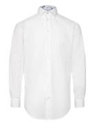 Bosweel Shirts Est. 1937 Poplin W. Paisley Contrast Vit