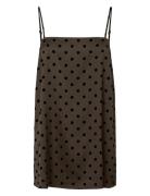 Pieces Pcjytta Strap Satin Top Wvn D2D Brun