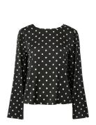 Pieces Pcjytta Ls Satin Top Wvn D2D Svart