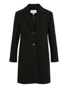 Vila Viclaudia Button Coat - Noos Svart