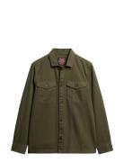 Superdry Merchant Herringb Overshirt Khaki Green