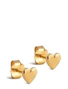 Enamel Copenhagen Studs, Heart Guld