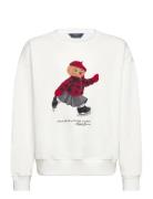 Ralph Lauren Kids Polo Bear Fleece Boxy Sweatshirt Vit