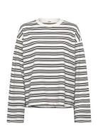 Monki Long-Sleeved Cotton T-Shirt Vit