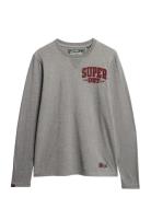 Superdry Vintage Athletic Chest Ls Tee Grå