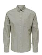 ONLY & SONS Onsalvaro Slim Ls Oxford Shirt Noos Frml Khaki Green