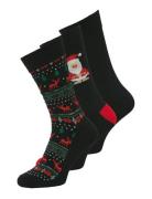 Jack & J S Jacxmas Reindeer Socks Giftbox Jnr Svart