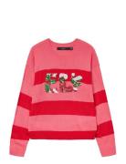 Vero Moda Vmelf Ls O-Neck Pullover Xmas Rosa