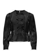 Kids Only Kogvictoria L/S Bow Shirt Wvn Svart