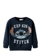Name It Nmmonur Stitch Nreg Sweat Bru Wdi Marinblå