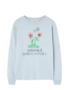 THE ANIMALS OBSERVATORY Flowers Blue Dof Lonf Sleeve T-Shirt Blå