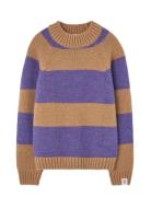 THE ANIMALS OBSERVATORY Stripes Beife Boxfish Sweater Lila