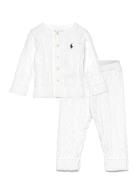 Ralph Lauren Baby 20/2 Cotton-Cbl Swtr Set-St-Jmt Vit