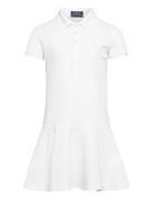 Ralph Lauren Kids Stretch Mesh Polo Dress Vit