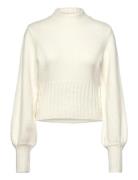 Bubbleroom Volume Sleeve Knitted Sweater Kräm