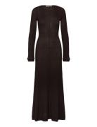 Vero Moda Vmclarisa Ls Wide O-Nck Ankle Dress Prm Brun