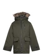 Jack & J S Jjcharlie Detachable Faux Fur Park Jnr Grön