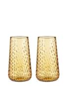 Marimekko Home Syksy Flute Glass 2 Pcs Gul