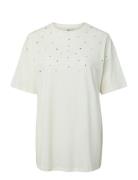 Pieces Pcskylar Ss Os Detail Tee Fsy Pp Bc Kräm