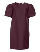 Vila Vishina 2/4 O-Neck Short Dress/Pty/Ka Burgundy