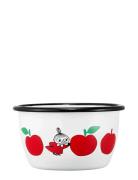 Muurla Moomin Enamel Bowl Joyfull Apples 3Dl Red Vit