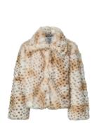 Pieces Pcplush Short Fluffy Jacket Beige