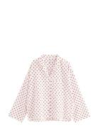 Lindex Pyjama Shirt Seersucker Röd