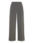 Mango Pleated Wide Leg Trousers Grå