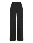 Mango Pleated Wide Leg Trousers Svart