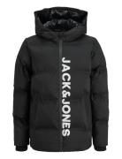 Jack & J S Jjkaito Puffer Jacket Ln Jnr Svart