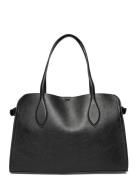 Mango Medium Bag With Pebbled Effect Leather Svart