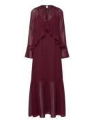 YAS Yaschifa Ls Maxi Dress - Ka Burgundy